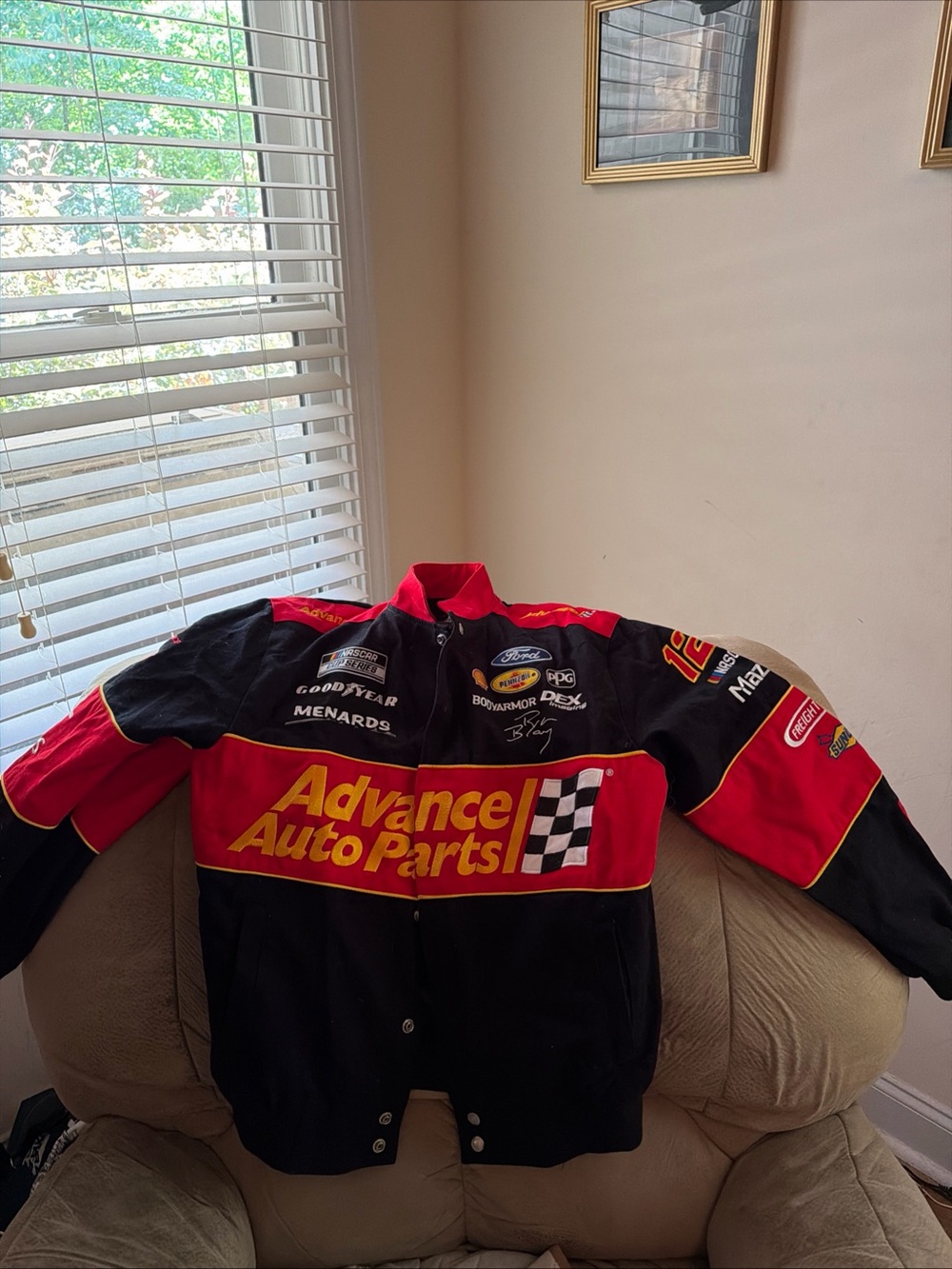 Ryan Blaney Men’s Small Racing Jacket - Black & Red worn once or twice